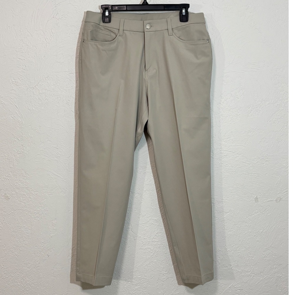 Lululemon ABC Pant Men 32 x 27"Beige Warpstreme Slim Tapered Trouser Chino